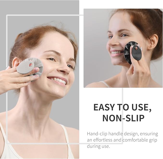 BEAUTAIL Silicone Face Scrubber 2 Pack, Manual Facial Cleansing Brush, Gentle - Image 6