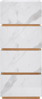 BarberPub Marble Patterned Salon SPA Cabinet, Storage Barber Organizer - Image 9