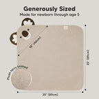KeaBabies Hooded Baby Towel for Newborn - Image 4