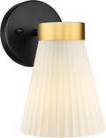 1-Light Bathroom Wall Sconce, HWH Black and Gold Wall Sconce by HWHINVESTMENT