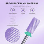 MelodySusie Ceramic Nail Drill Bits, 3/32'' Chamfer Flat Top Large Barrel Bits - Image 2