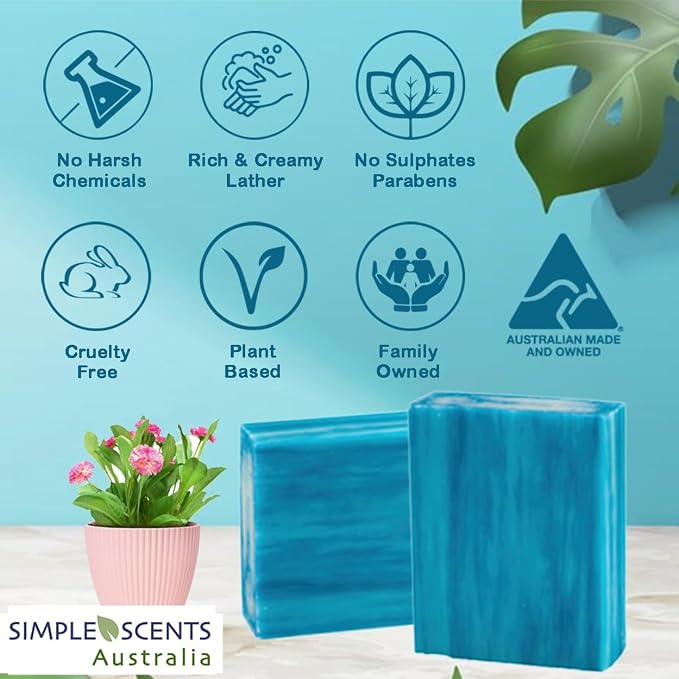 Simple Scents Australia Ocean Breeze Scented Natural Soap Bars, 3.5oz - Image 2