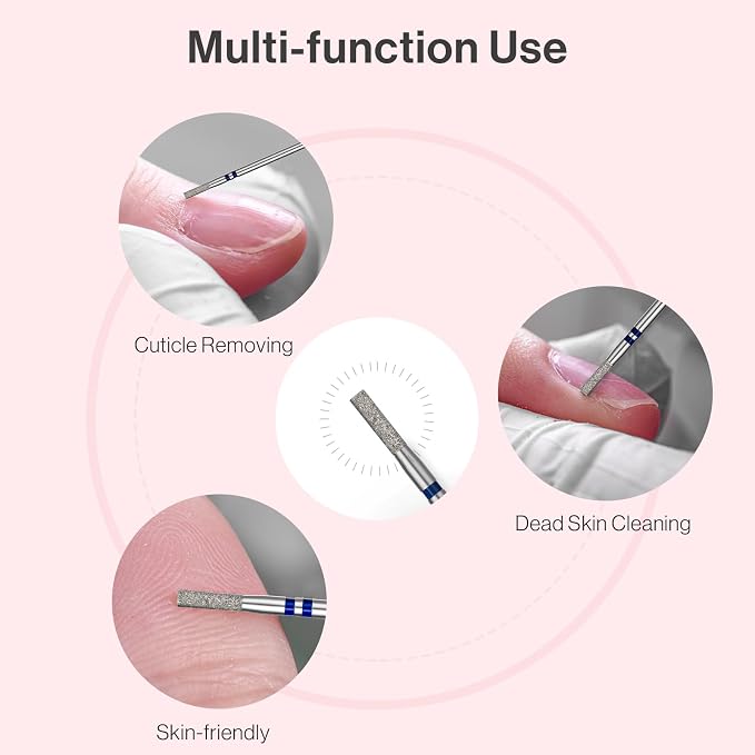MelodySusie 2mm Barrel Shape Cuticle Clean Nail Drill Bit 3/32'', Professional - Image 7