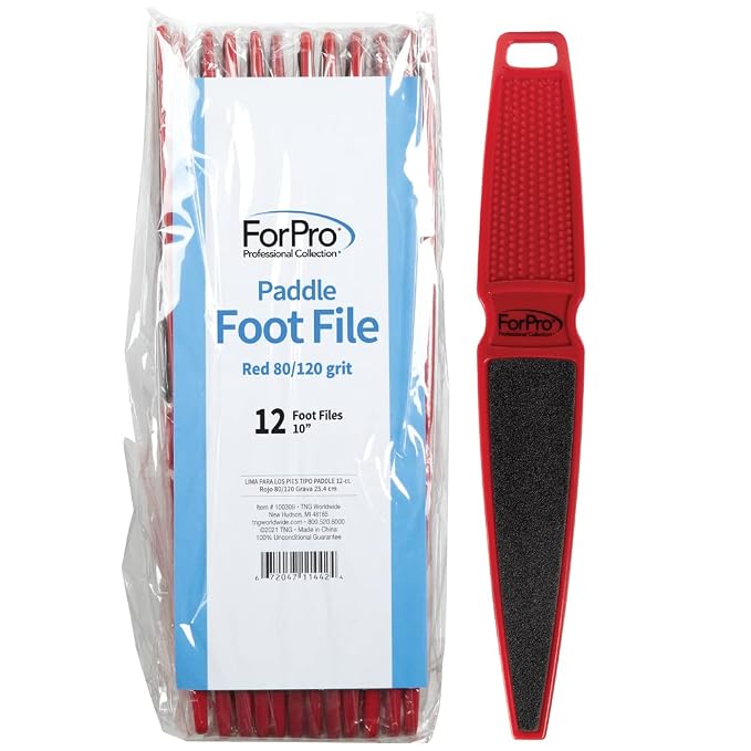 ForPro Professional Collection Pedicure Paddle Foot File, Double-Sided Foot File - Image 2