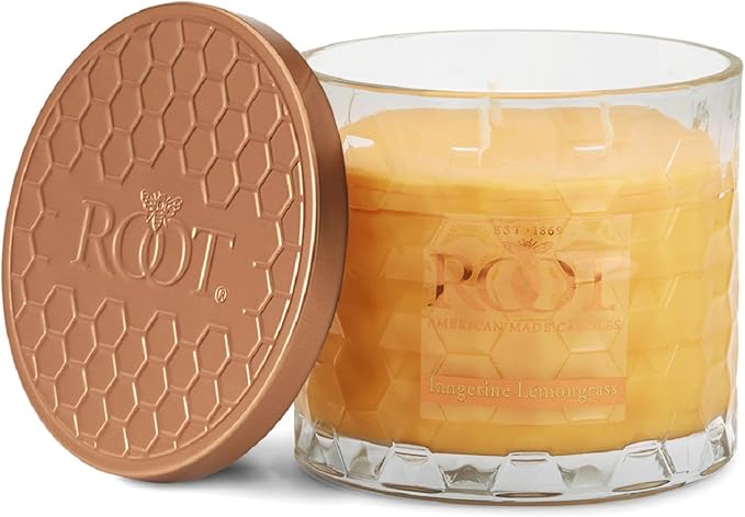 Root Candles Scented Candles Honeycomb Beeswax Blend Premium Handcrafted Candle by RootCandles