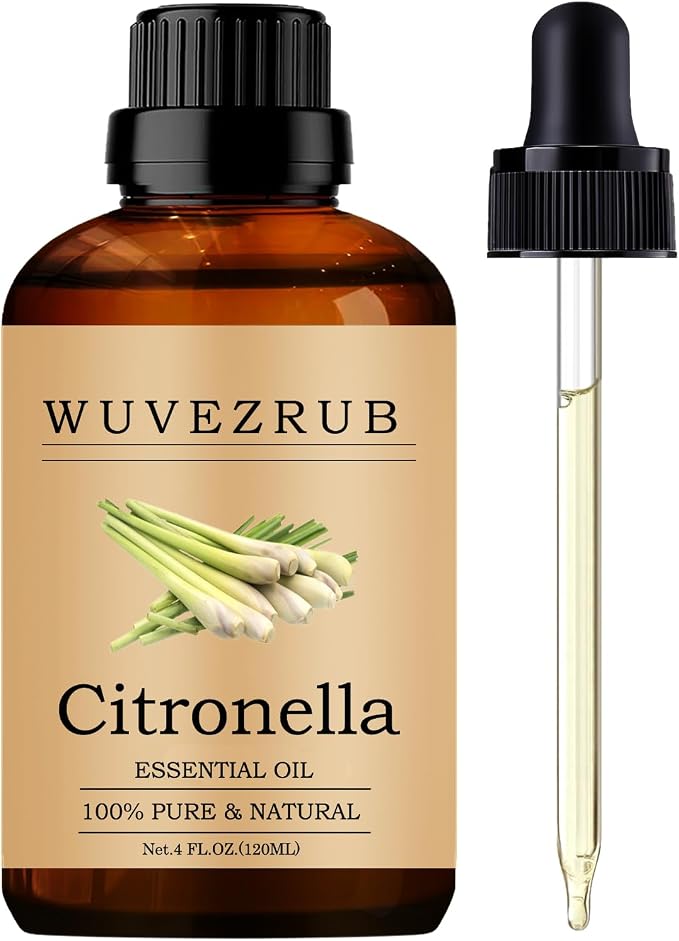 Citronella Essential Oils, 120ML Pure and Natural Essential Oil by WUVEZRUB