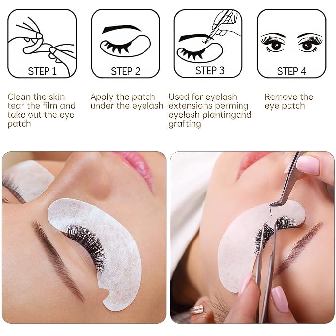myaokue-up 100 Pairs Eye Gel Pads, Lint Free Under Eye Patches - Image 2