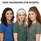 Huachi Polka Dot Headbands for Women Non Slip, Thick Womens Wide Headbands Cute - Image 6