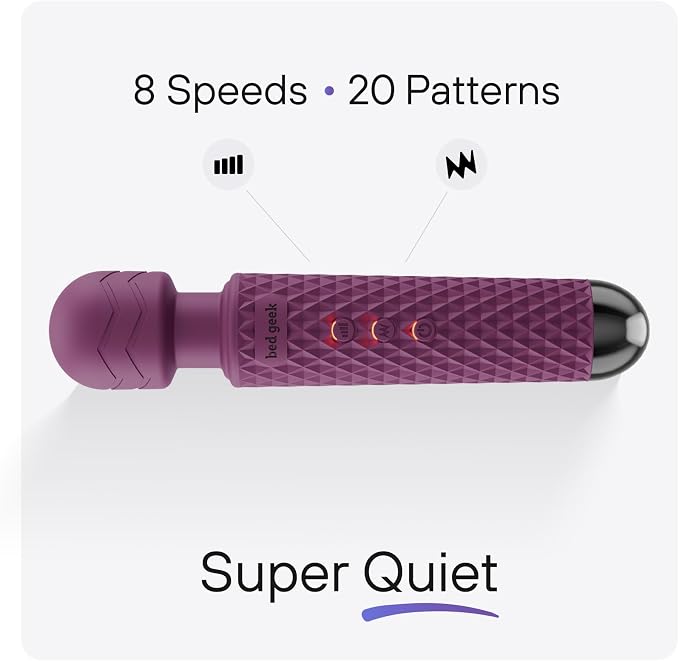 bed geek Handheld Cordless Personal Wand Massager – Waterproof, USB Rechargeable - Image 2