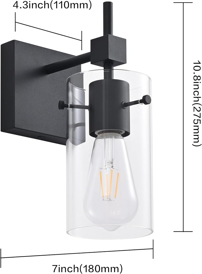 SOLFART 1 Light Vintage Vanity Light Bathroom Light Fixture Over Mirror Wall - Image 5