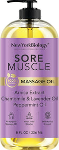 New York Biology Sore Muscle Massage Oil 8 Fl Oz – Made by New+York+Biology