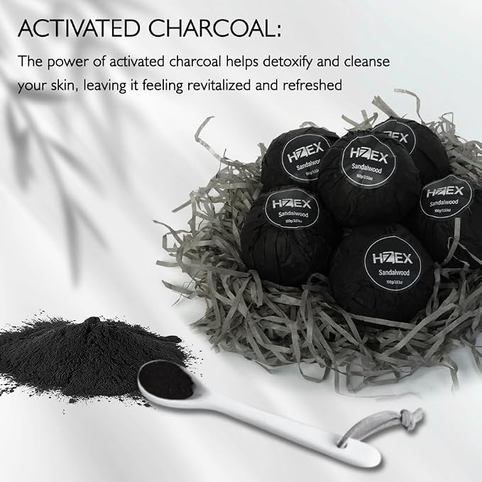 HZEX Charcoal Activated Bath Bombs - Image 3
