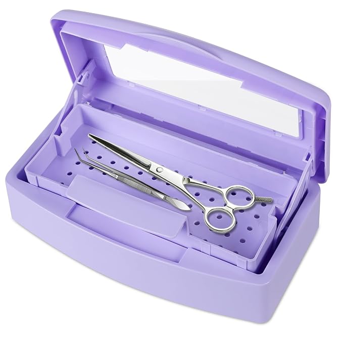Gusnilo Nail Tool Sterilizer Box Disinfectant Jar Plastic Disinfectant by Gusnilo