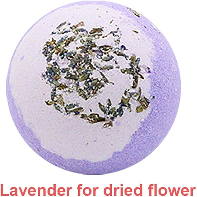 Dried Flower Bath Salt Balls, Lavender Extract Essential Oils, Moisturizing Dry - Image 3