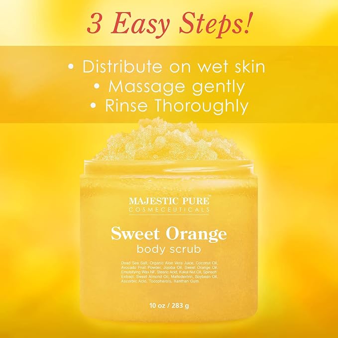 Majestic Pure Sweet Orange Body Scrub - Image 3
