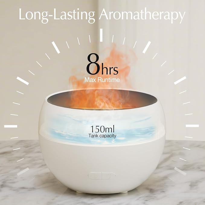 SALKING Essential Oil Diffuser, Fireplace Fire Flame Aromatherapy Diffuser - Image 3