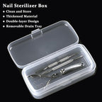 Nail Tool Sterilizer Box Plastic Sterilization Tray - Image 2