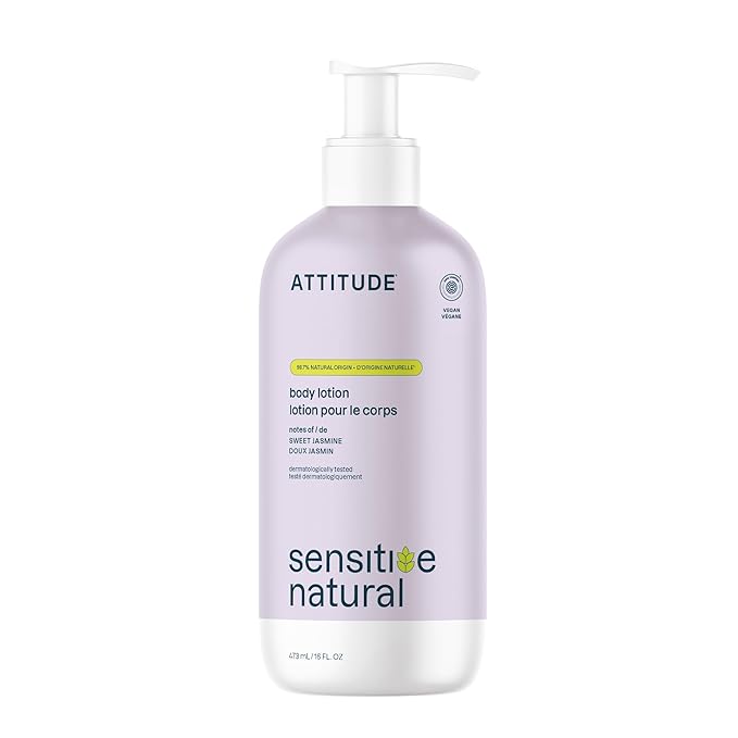 ATTITUDE Body Lotion for Sensitive Skin, EWG Verified, 98% Natural-Origin by ATTITUDE