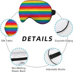 Rainbow Striped Sleep Eye Mask LGBT Flag Color Stripes Art Silk Eye Mask - Image 3