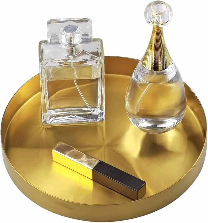 Freelove Round Serving Tray, Perfume Organizer Candle Organization Centerpieces by FREELOVE
