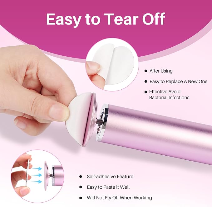 Replaceable Sandpaper for Electric Foot File: 60 Pcs/1 Box Feet Grinder for - Image 6