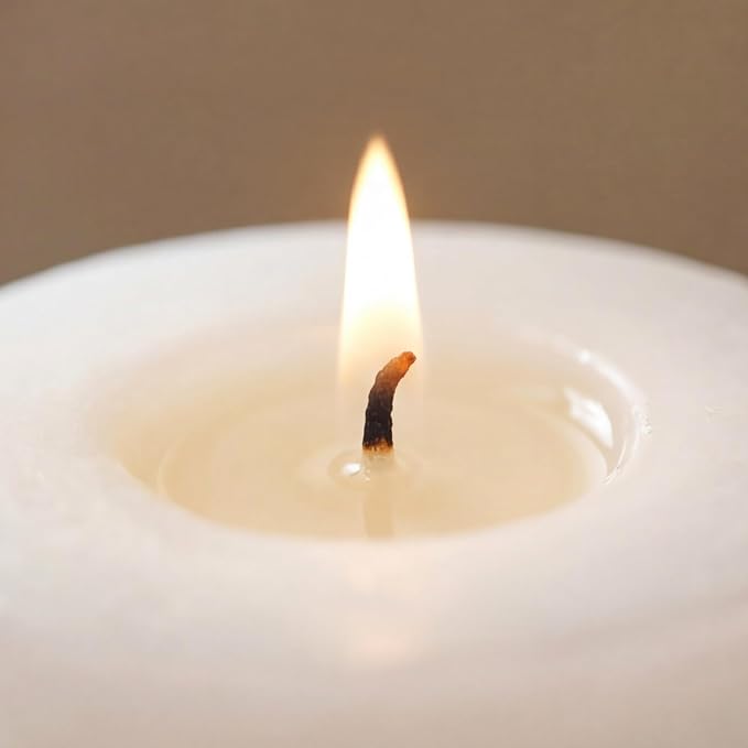 Aroma Naturals Patchouli and Frankincense Essential Oil White Scented Pillar - Image 7