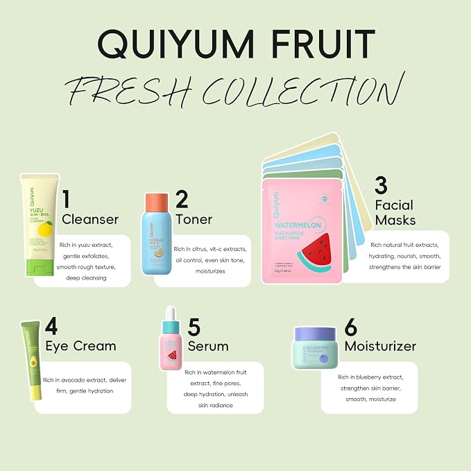 QUIYUM Fruit Skin Care Sets, Routine Skincare - Image 2