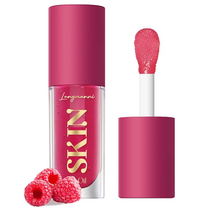 LANGMANNI Moisturizing Lip Oil, No-Sticky Lip Gloss Lip Balm Lip Care, Fruit by LANGMANNI