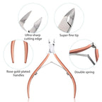Mudder 3 Pack Rose Gold Cuticle Trimmer Nippers Cutter Tool Stainless Steel - Image 5