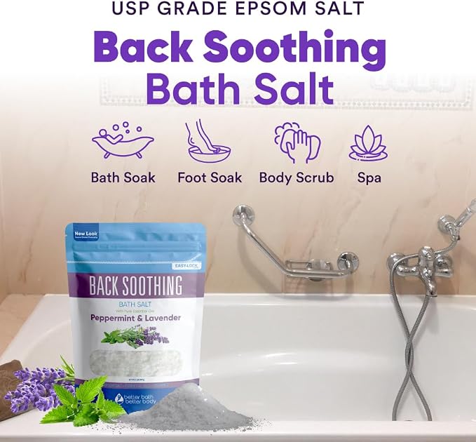 Back Soothing Bath Salt 32 Ounces Epsom Salt - Image 4