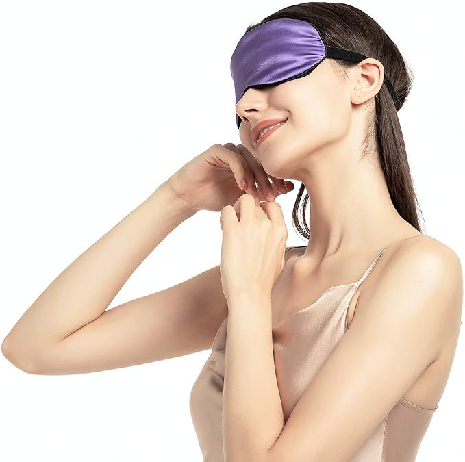 100% Mulberry Silk Sleep Mask Blackout, Cute Natural Sleeping Mask - Image 6