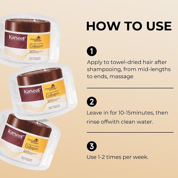 Karseell Collagen Hair Treatment Deep Repair Conditioning Argan Oil Collagen - Image 4