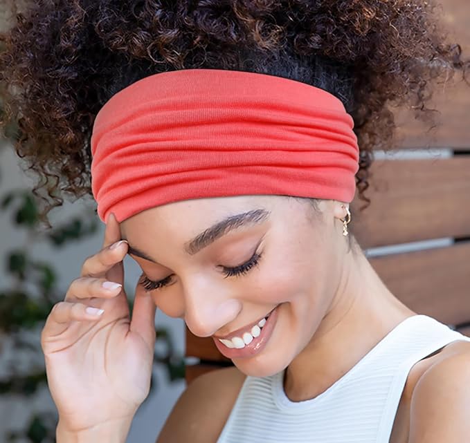 Huachi Wide Headbands for Women Non Slip Thick Womens Headbands Boho Elastic - Image 2