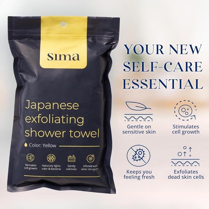 Sima Brand Exfoliating Washcloth Face & Body Scrub Towel - Image 2