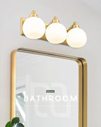 Bathroom Light Fixtures, 3-Light Brushed Gold Vanity Light, Modern Wall Sconces - Image 8