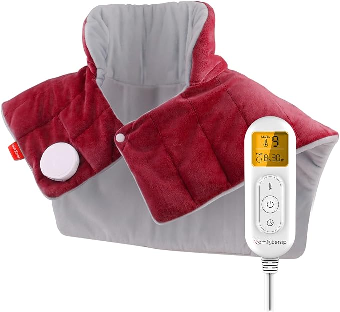 Comfytemp Heating Pad for Neck and Shoulders and Back, 2.6lb Weighted Electric by Comfytemp