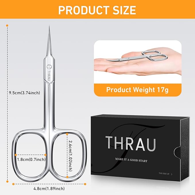 THRAU Cuticle Scissors Extra Fine - Image 6