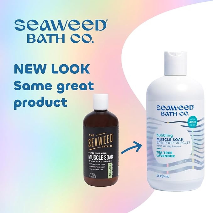 Seaweed Bath Co. Bubbling Muscle Soak, Tea Tree Lavender Scent, 12 Ounce - Image 2