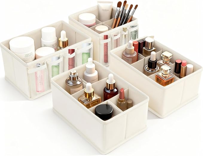 VERONLY Cosmetic Storage Bins Makeup Organizer, Adjustable Multifunction by VERONLY