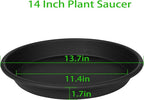 5 Pack of 14 inch Plant Saucer Plant Tray, Plastic Plant Saucer 14 inch - Image 2