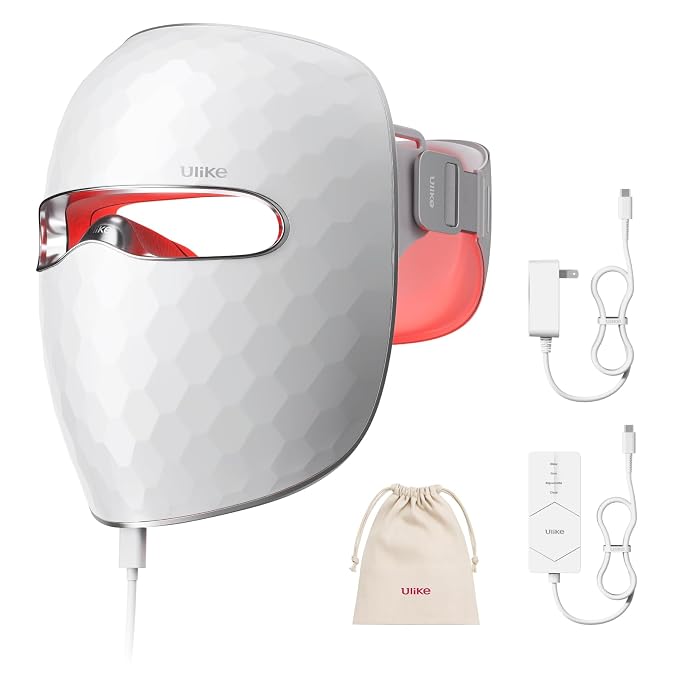 Ulike ReGlow LED Face Mask, Remote Control, Eye Protection, Home Skincare Device by Ulike