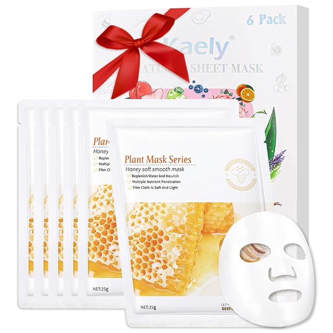 Kaely 6 Pack Honey Face Masks for Kids, Kids Face Mask Spa Day Kit Supplies by KaelyCosmetics