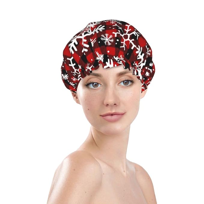Christmas Snowflakes Shower Cap - Image 2