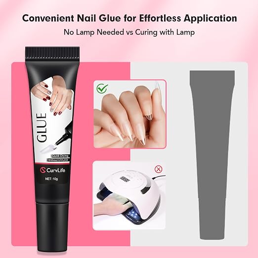 Curvlife Newly Upgraded Quick Drying 10g Semi Solid Nail Glue - Image 4