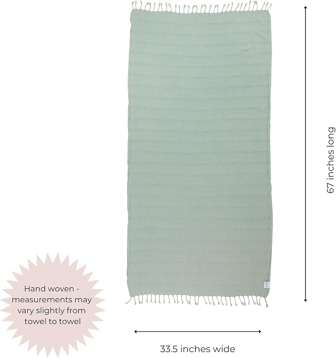InfuseZen Stonewashed Turkish Bath & Beach Towel –100% Organic Turkish Cotton - Image 3