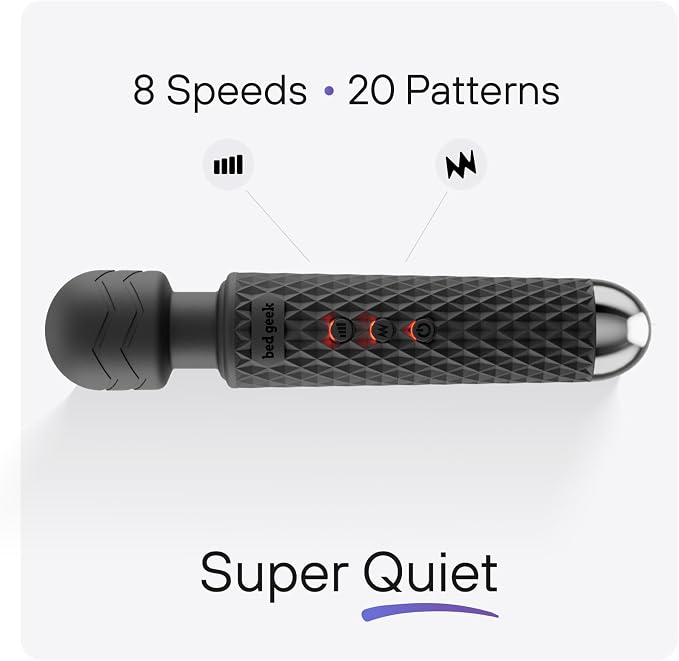 bed geek Handheld Cordless Personal Wand Massager – Waterproof, USB Rechargeable - Image 3