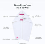 FORMUL-A Microfiber Hair Towel Wrap – Anti Frizz Towel - Image 5