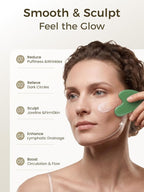 Gua Sha Facial Tool – Green Stone Guasha Tool - Image 2