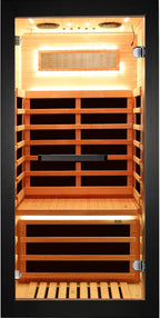 OUTEXER Sauna One Person Infrared Saunas Room Chilean Pine Wood 1050W Dry by OUTEXER