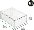 mDesign Plastic Stackable Bathroom Storage Organizer Bin - Image 3